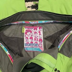 Large Lime Green Burton Dryride Snowboard Pants